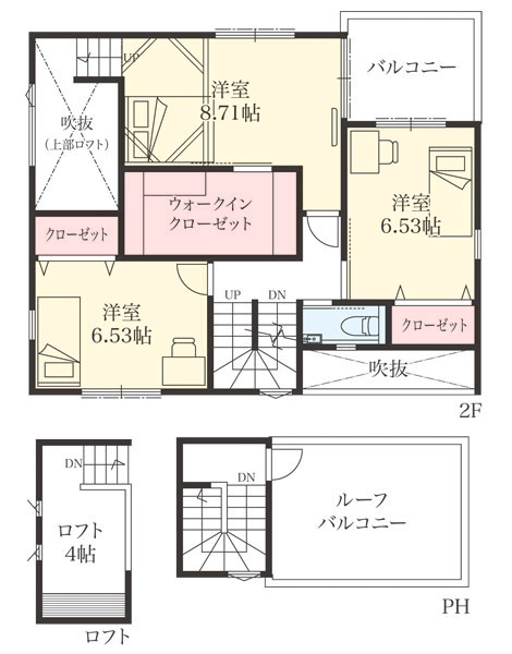 設計士による間取図解説 収納充実ルーフバルコニーのある家 Reco Blog