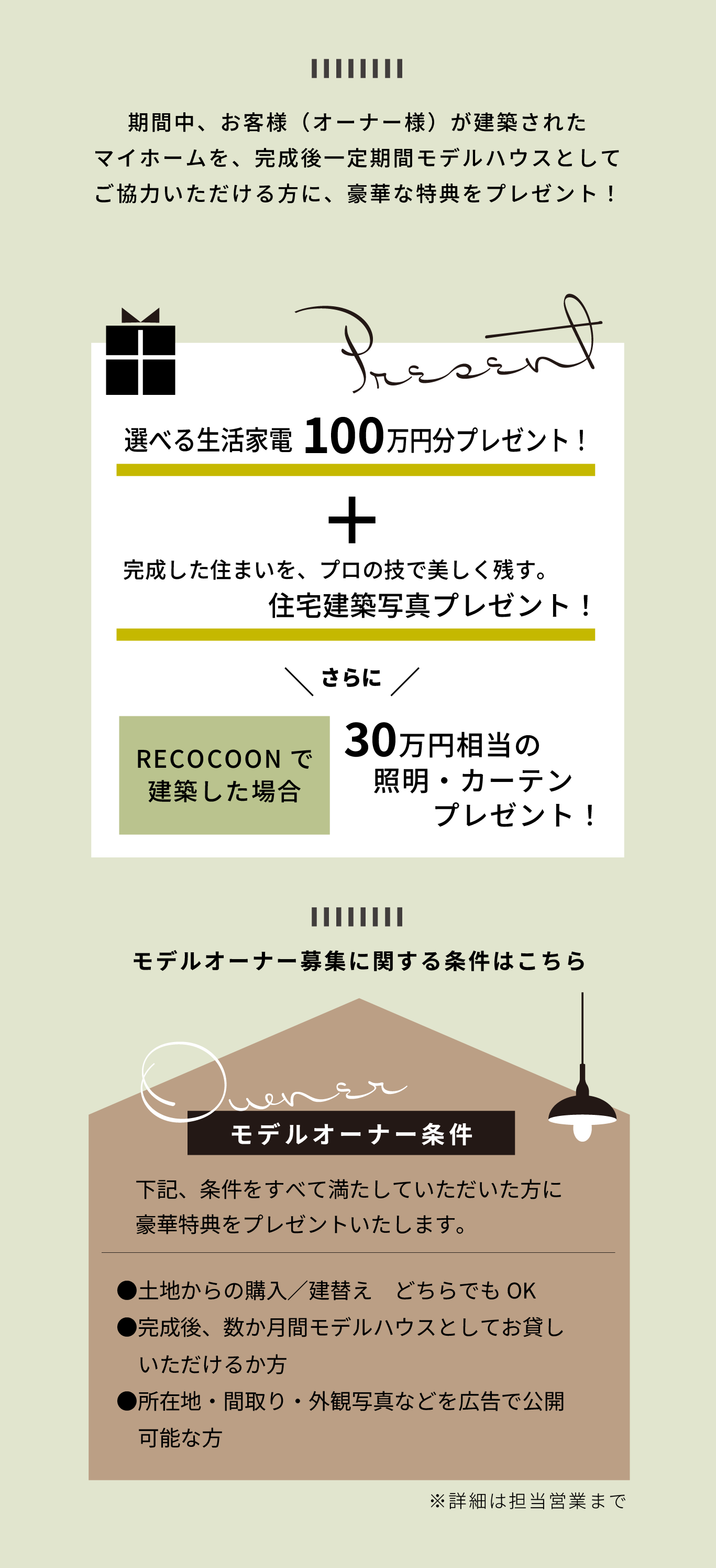 モデルオーナー条件